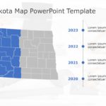 North Dakota Map 5 PowerPoint Template & Google Slides Theme