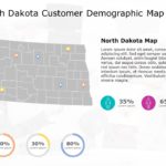 North Dakota Map 8 PowerPoint Template