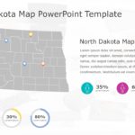 North Dakota Map 6 PowerPoint Template & Google Slides Theme