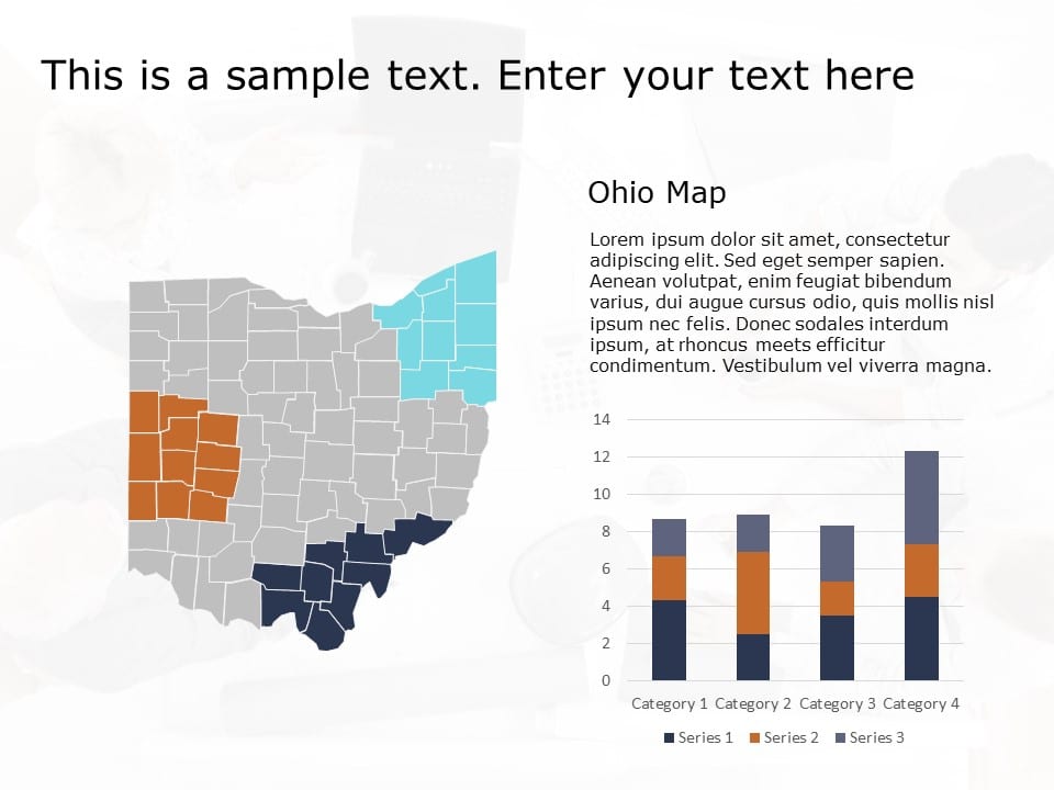 Ohio Map 1 PowerPoint Template