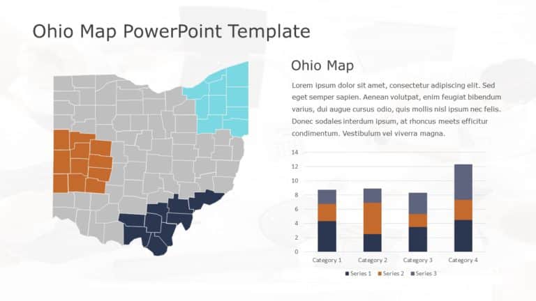 Ohio Map 1 PowerPoint Template & Google Slides Theme