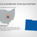 Ohio Map 3 PowerPoint Template
