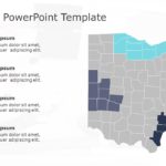 Ohio Map 4 PowerPoint Template & Google Slides Theme