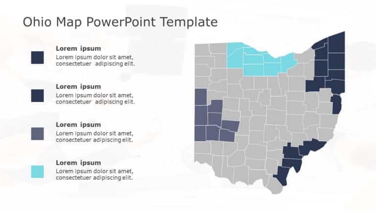 Ohio Map 4 PowerPoint Template & Google Slides Theme