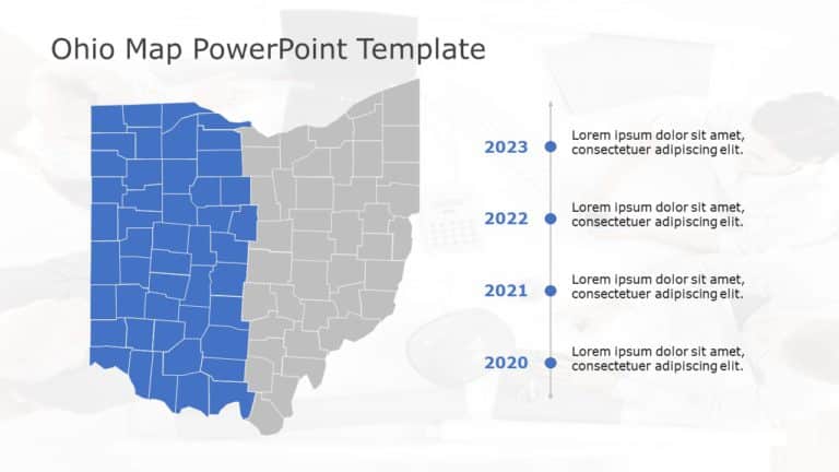 Ohio Map 5 PowerPoint Template & Google Slides Theme