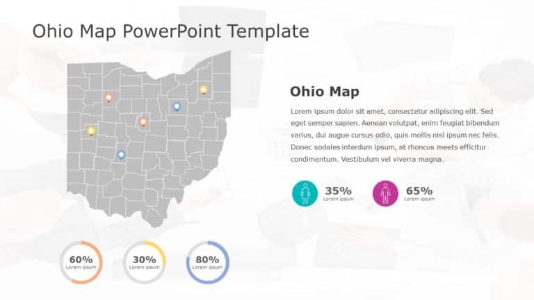 Ohio Map 6 PowerPoint Template & Google Slides Theme
