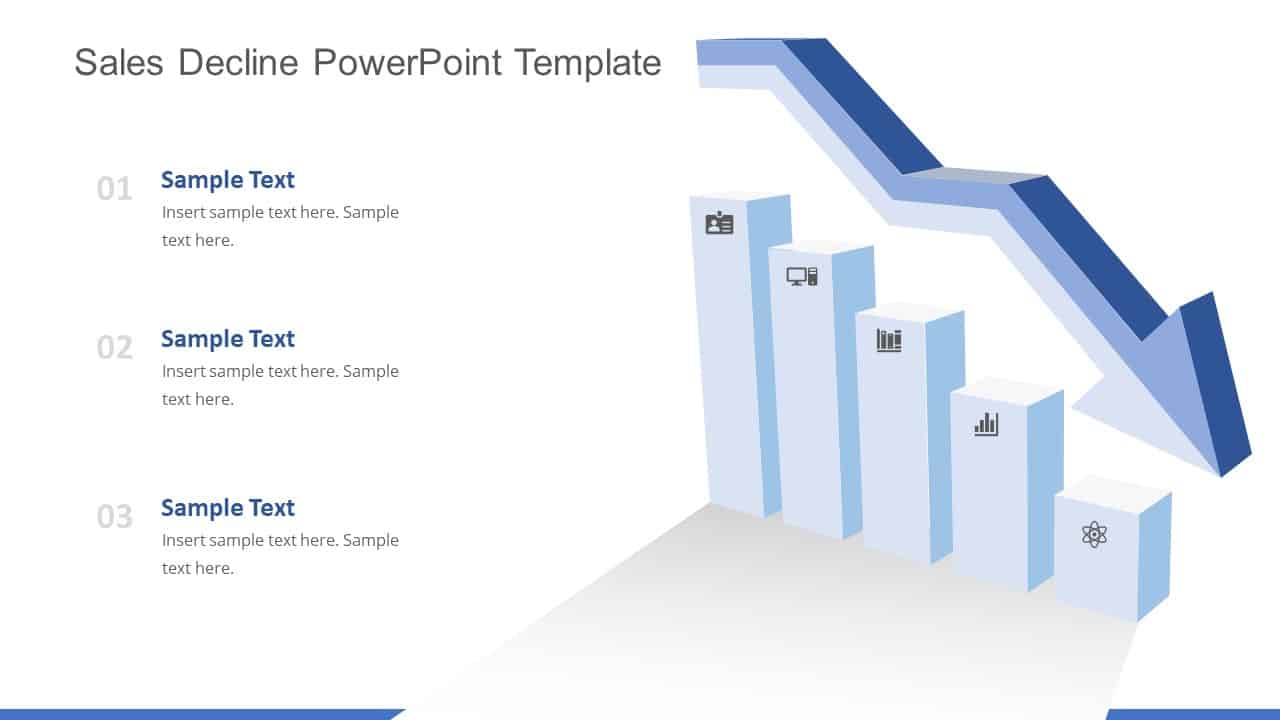 Sales Declining Sign Sales Decline PowerPoint Template