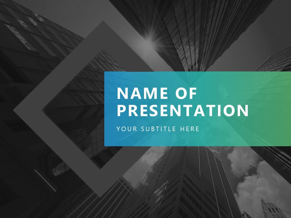Sky Blue Green PowerPoint Background & Google Slides Theme