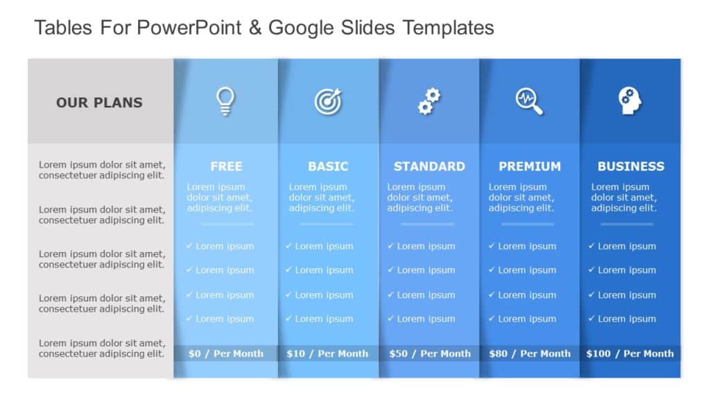 Powerpoint Tables Templates: Download From 506+ Tables Powerpoint 