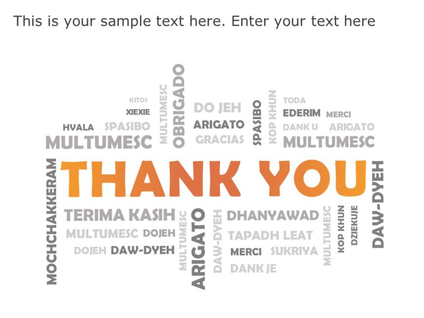 Thank You Word Cloud PowerPoint Template