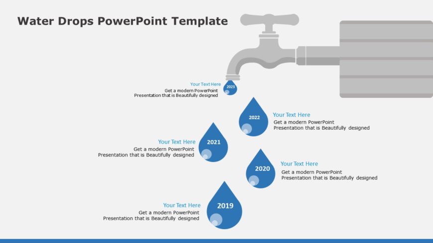 Water Drops PowerPoint Template