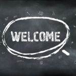 Welcome Chalkboard PowerPoint Template & Google Slides Theme