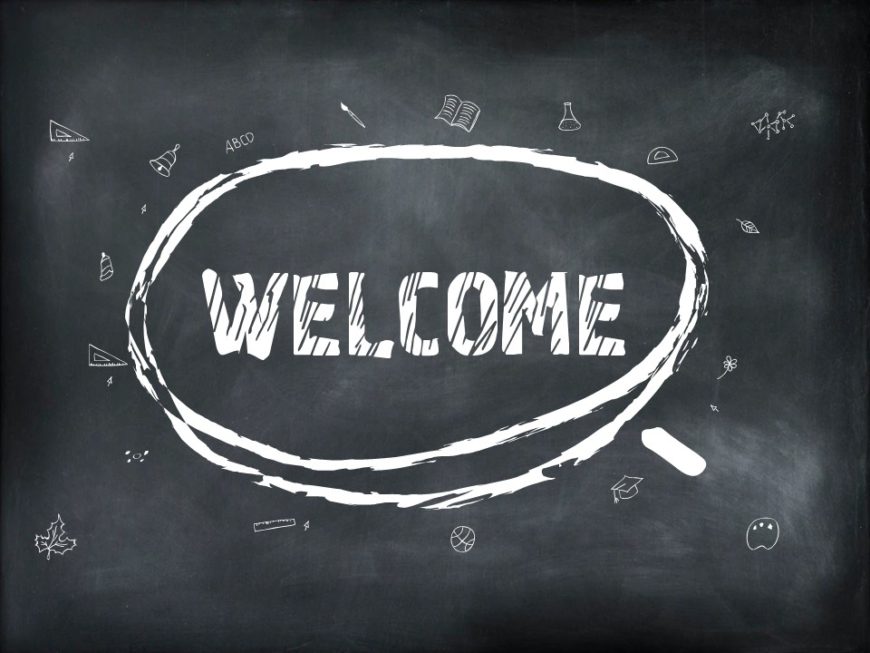 Welcome Chalkboard PowerPoint Template