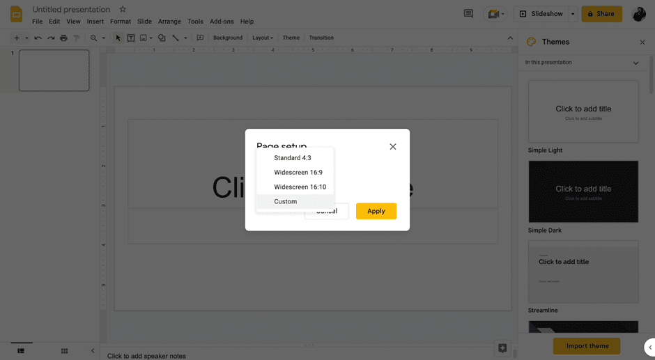 Can You Make A Slide On Google Slides Vertical