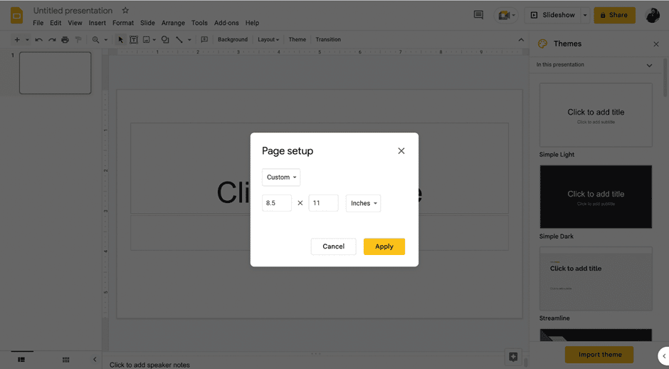 How To Make Slide On Google Slides Vertical