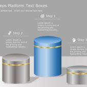 Animated 3 Steps Platform PowerPoint Template