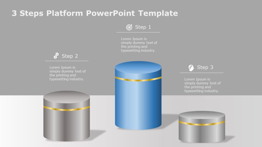 3 Steps Platform PowerPoint Template