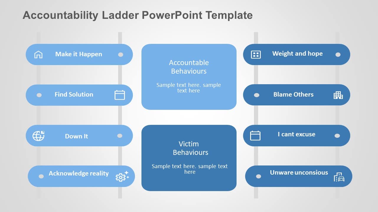 Accountability Ladder Simple Accountability Ladder PowerPoint Template