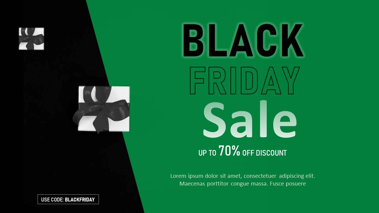 Black Friday Sale PowerPoint Template & Google Slides Theme