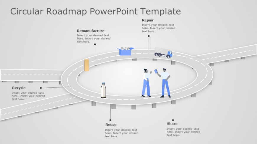 Circular Roadmap PowerPoint Template