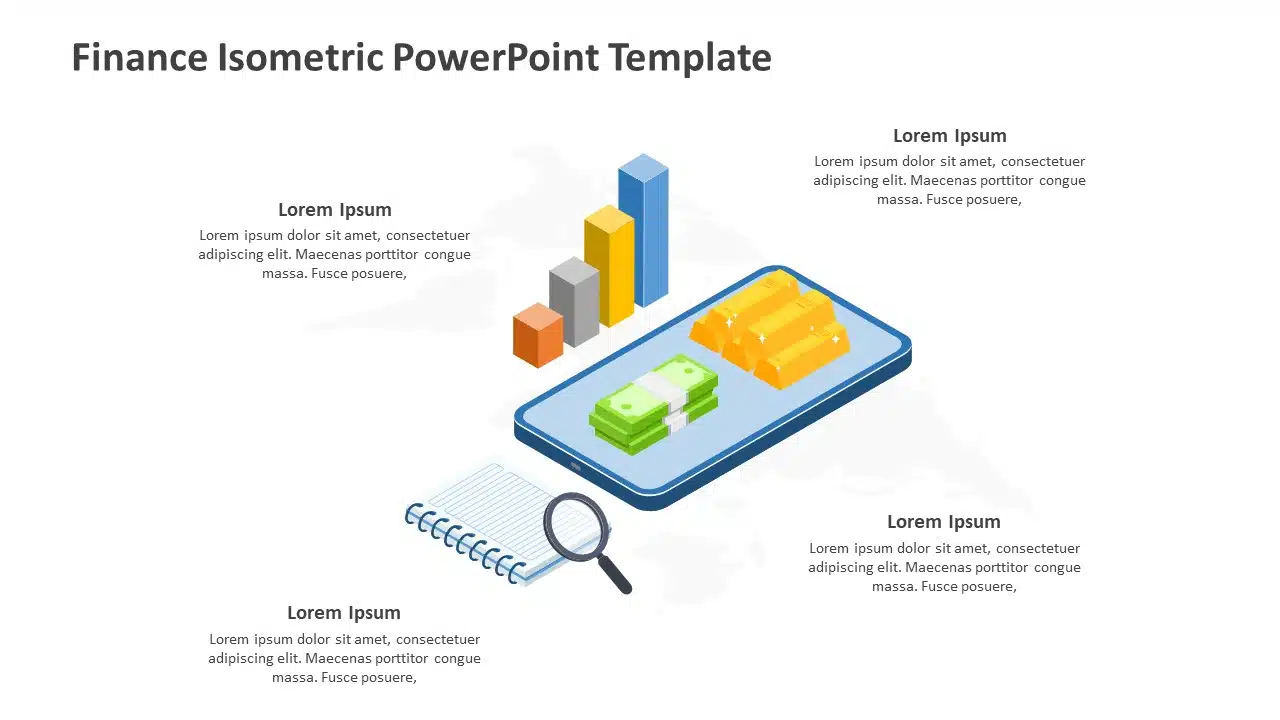 Finance Isometric PowerPoint Template & Google Slides Theme