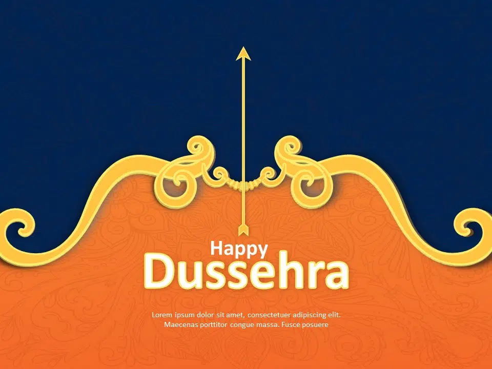 Happy Dussehra PowerPoint Template & Google Slides Theme