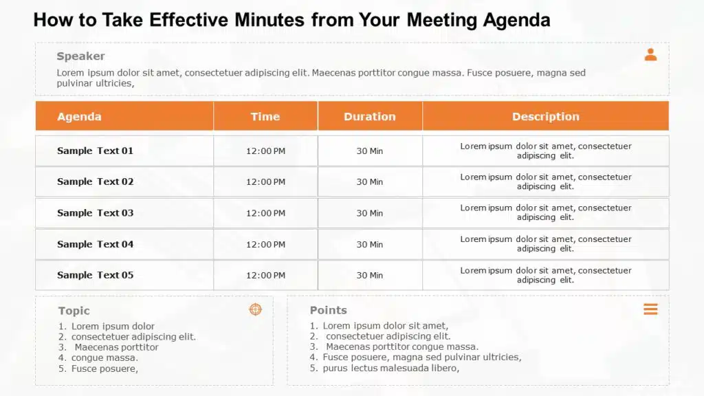 This Image Shows How to Take Effective Minutes from Your Meeting Agenda