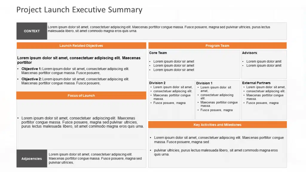 executive summary business presentation
