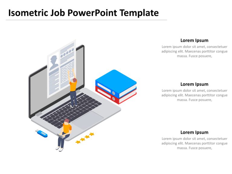 Job Isometric PowerPoint Template & Google Slides Theme
