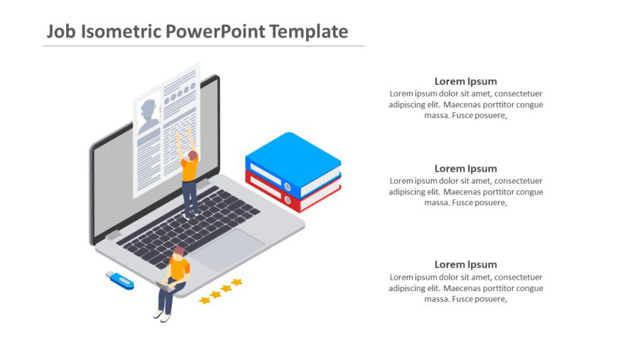 Job Isometric PowerPoint Template