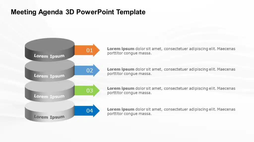 What is a Meeting Agenda 3D PowerPoint Template