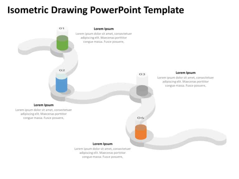 Milestones Isometric PowerPoint Template