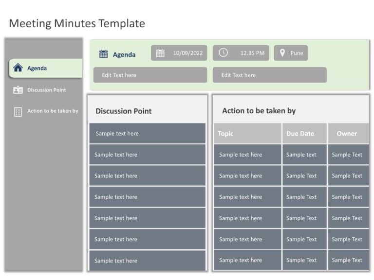Minutes of Meeting PowerPoint Template & Google Slides Theme