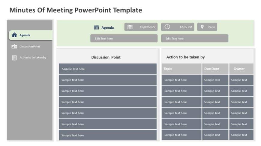 Minutes of Meeting PowerPoint Template