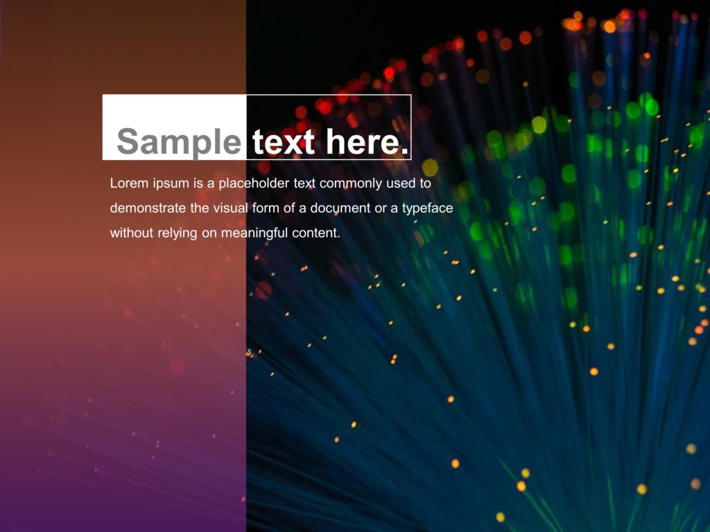Optical fibre cover powerpoint template