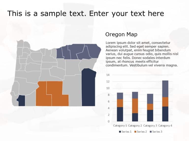 Oregon Map 1 PowerPoint Template