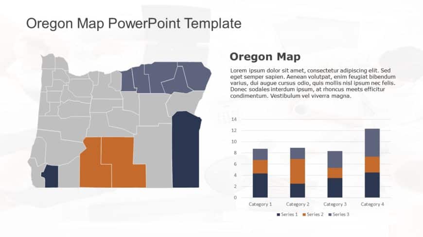 Oregon Map 1 PowerPoint Template