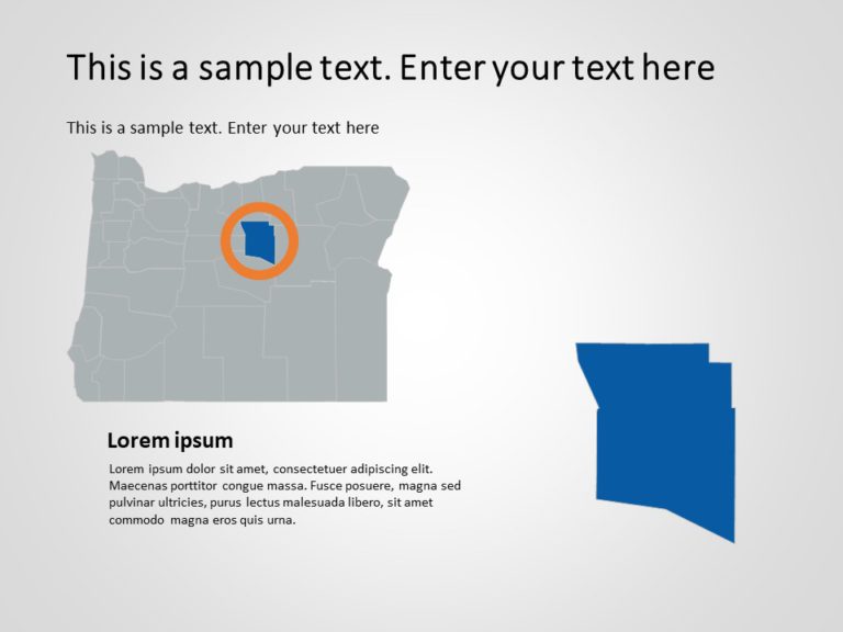 Oregon Map 3 PowerPoint Template & Google Slides Theme