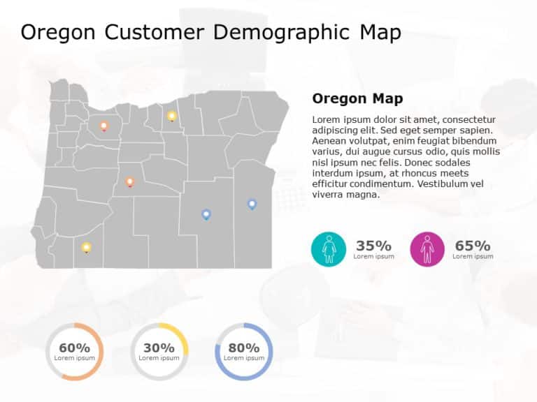 Oregon Map 6 PowerPoint Template