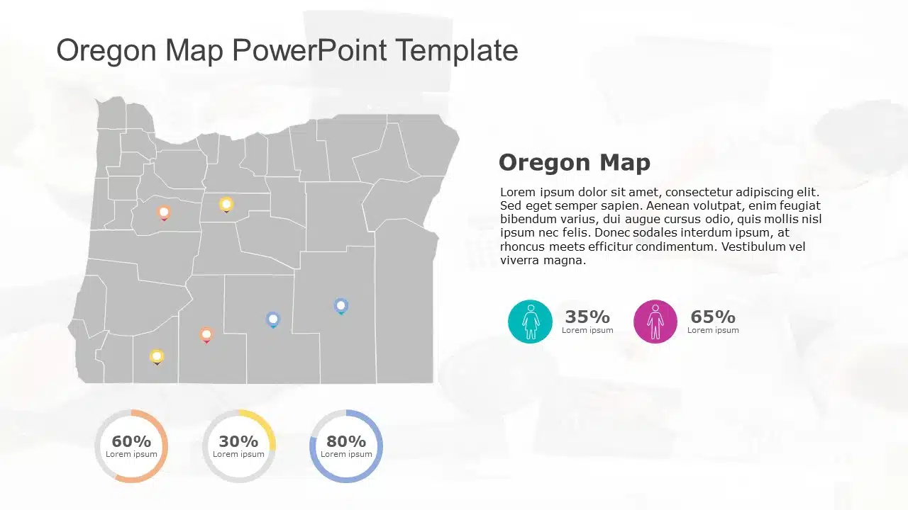 Oregon Map 6 PowerPoint Template & Google Slides Theme