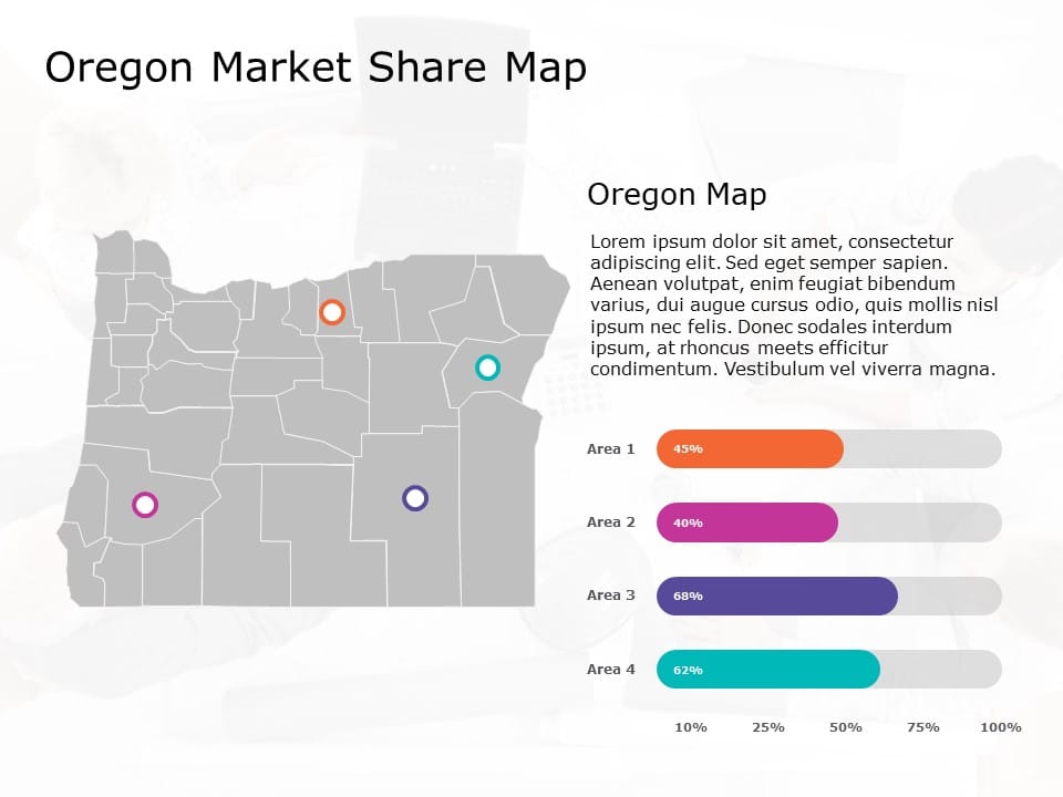 Oregon Map 7 PowerPoint Template
