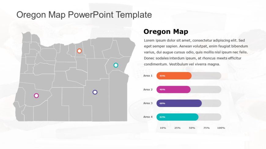 Oregon Map 7 PowerPoint Template