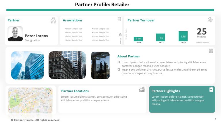 Partner Profile PowerPoint Template & Google Slides Theme