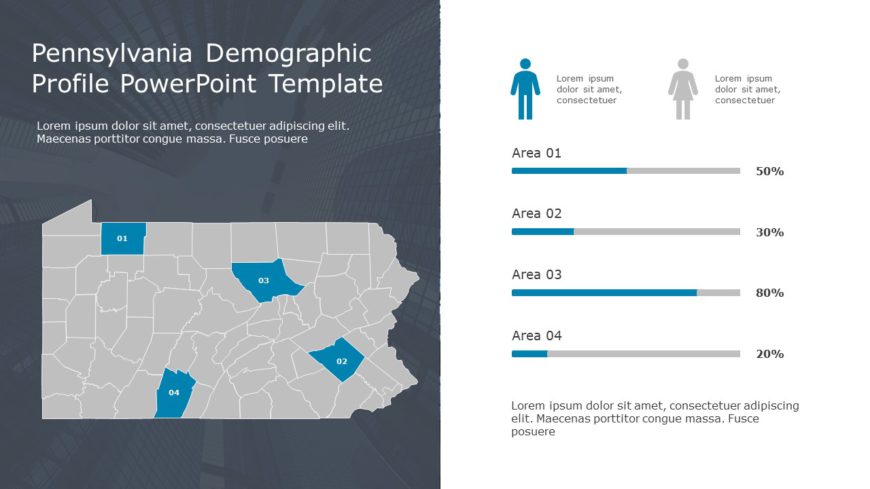 Pennsylvania Demographic Profile 9 PowerPoint Template