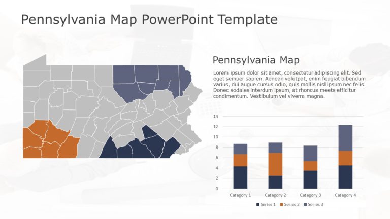 Pennsylvania Map 1 PowerPoint Template & Google Slides Theme