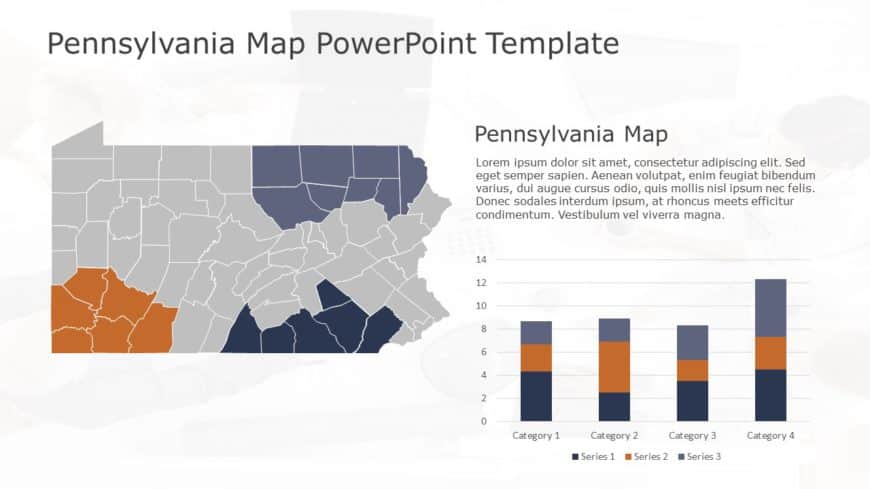 Pennsylvania Map 1 PowerPoint Template