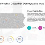 Pennsylvania Map 6 PowerPoint Template