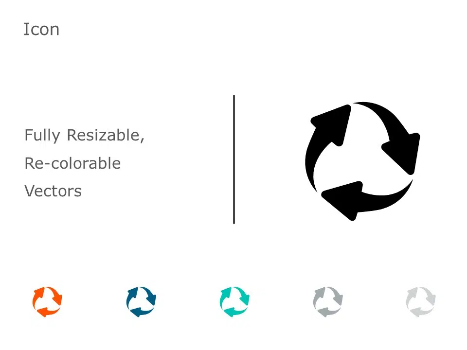 Process Cycle Icon PowerPoint Template & Google Slides Theme