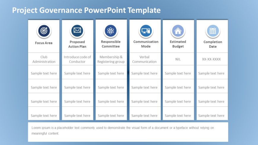Project Governance PowerPoint Template