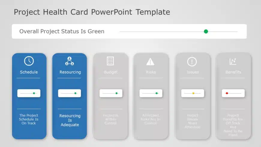 Project Health Card PowerPoint Template